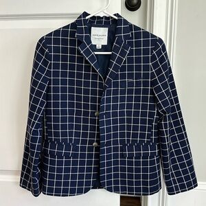 Janie & Jack Linen/Cotton Windowpane Blazer Size 12